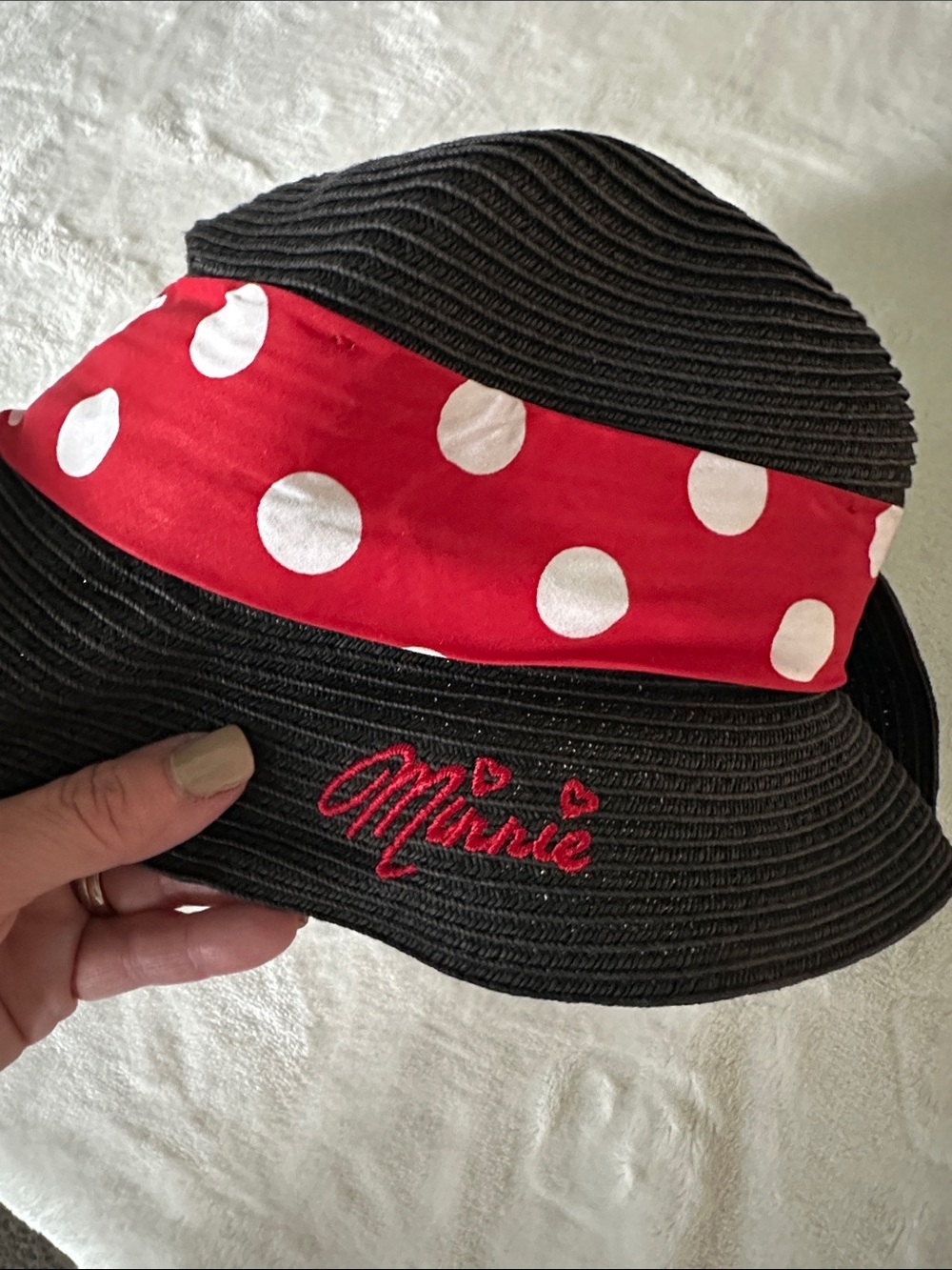 Disney Black Hat with Red Accent Band